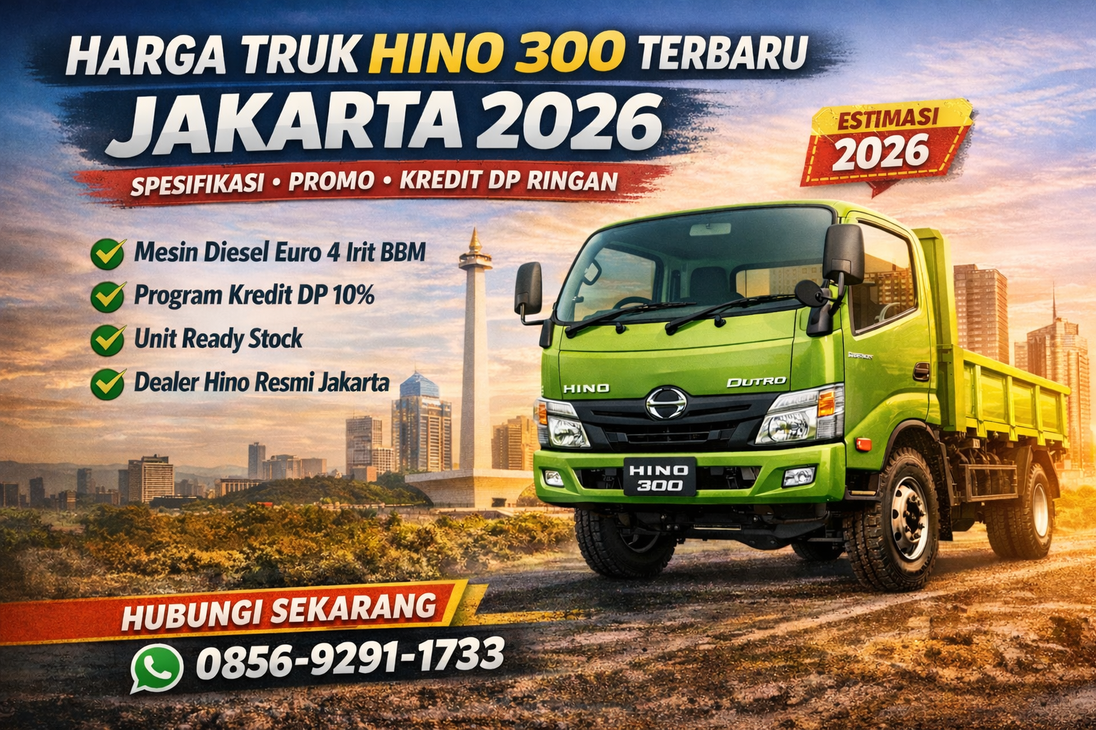 Harga Truk Hino 300 Terbaru Jakarta 2026